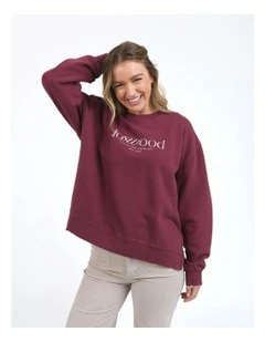 Inbound Crew Neck Jumper in Burgundy