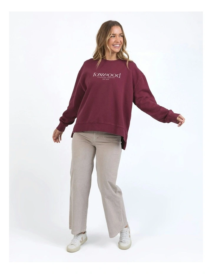 Inbound Crew Neck Jumper in Burgundy image 6