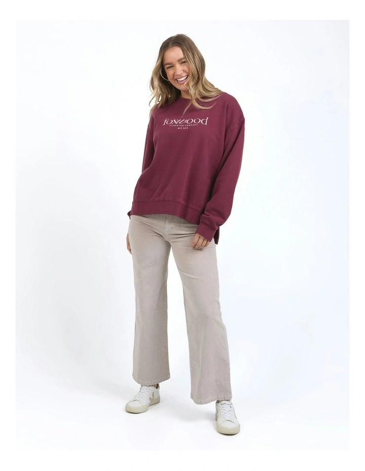 Inbound Crew Neck Jumper in Burgundy image 7