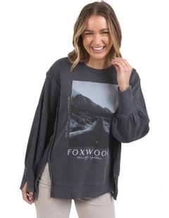 On The Road Crew Neck Jumper in Charcoal