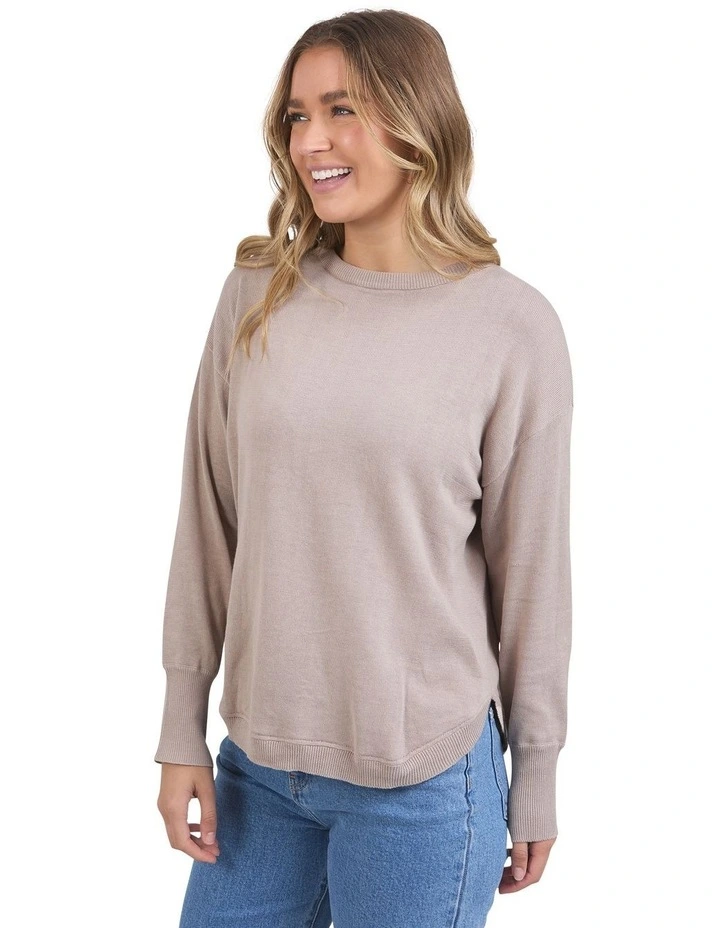 Delilah Knit Jumper in Mushroom image 4