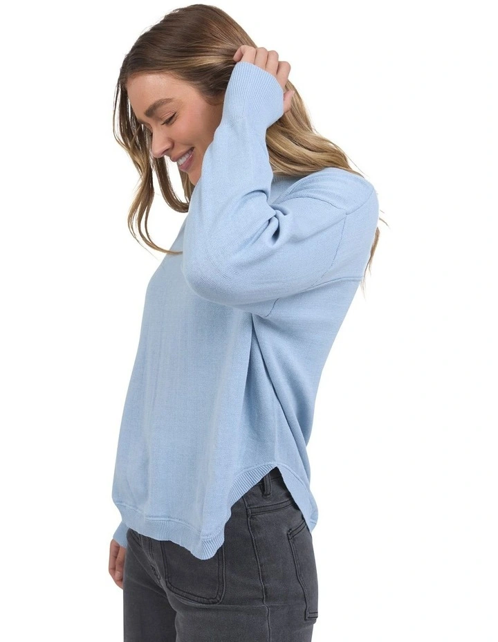 Delilah Knit Jumper in Light Blue image 4