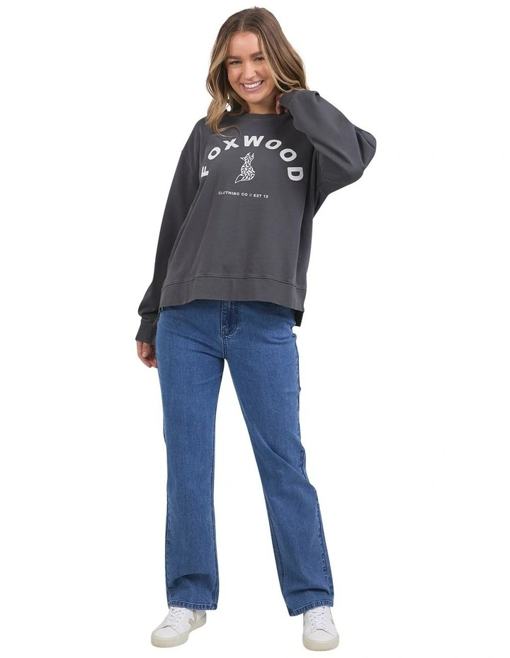 Effortless Crew Neck Jumper in Iron Grey image 1