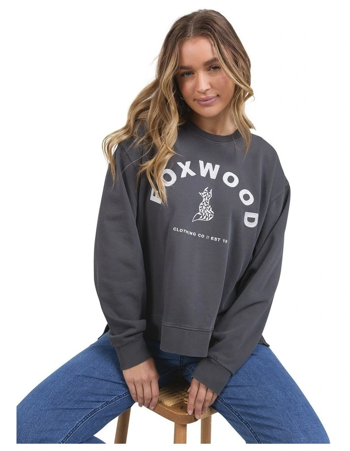 Effortless Crew Neck Jumper in Iron Grey image 3