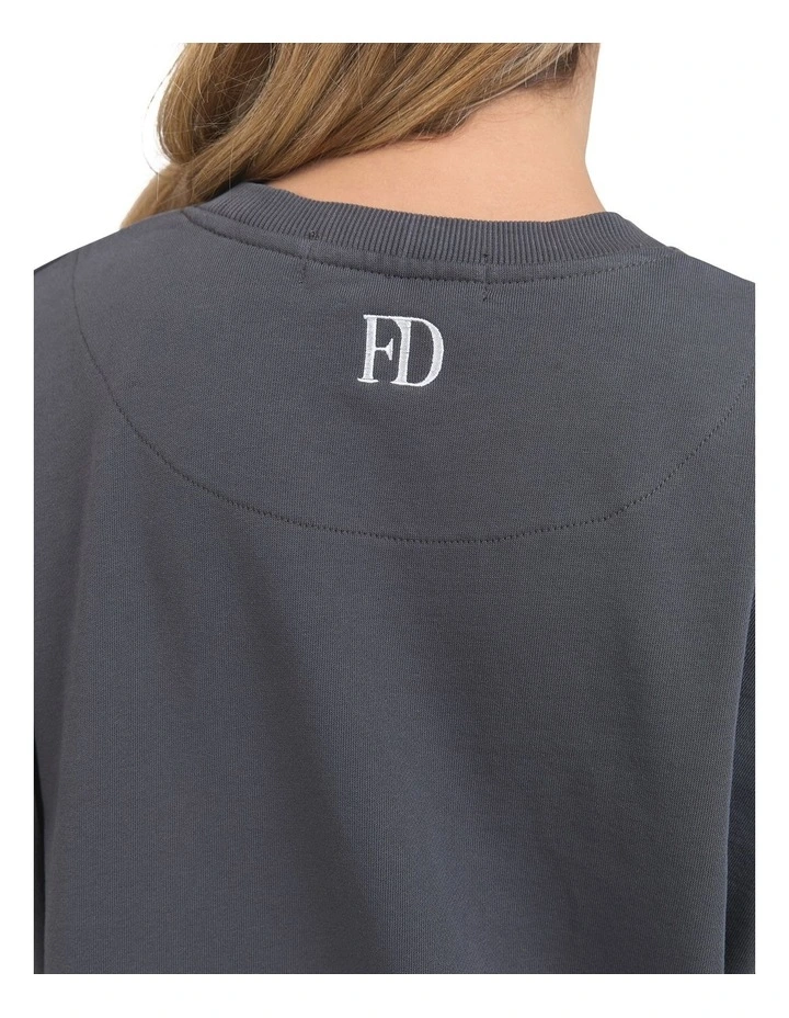 Effortless Crew Neck Jumper in Iron Grey image 5