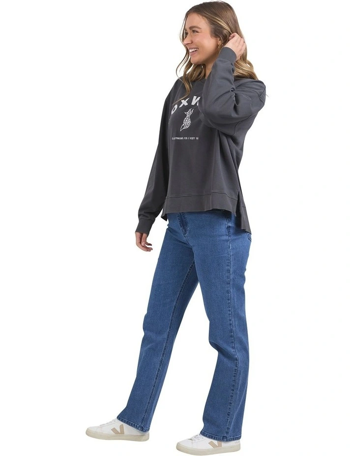 Effortless Crew Neck Jumper in Iron Grey image 6