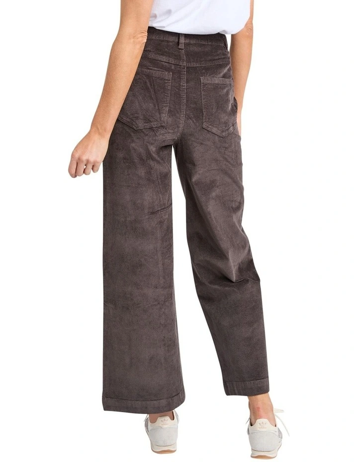 Henrietta Cord Pant in Dark Brown image 2