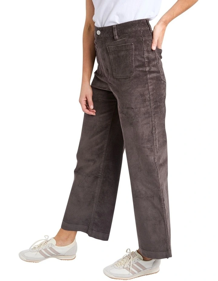 Henrietta Cord Pant in Dark Brown image 4