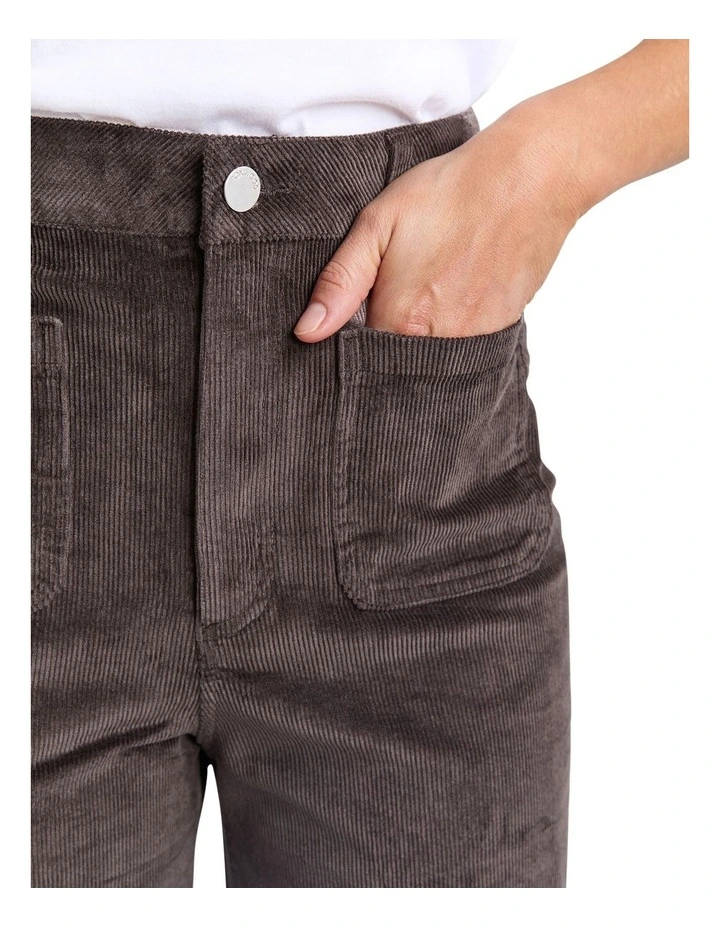 Henrietta Cord Pant in Dark Brown image 5