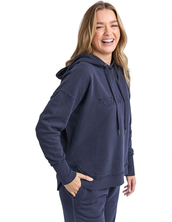 Simplified Hoodie in Navy image 4