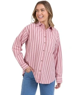 Staple Stripe Shirt in Pink