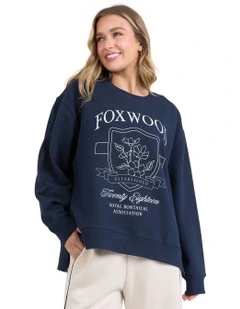 Royal Botanical Crew Sweatshirt in Navy