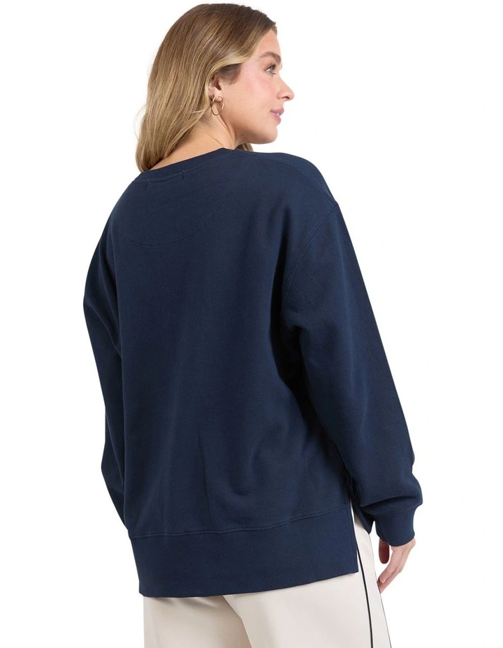Royal Botanical Crew Sweatshirt in Navy image 2