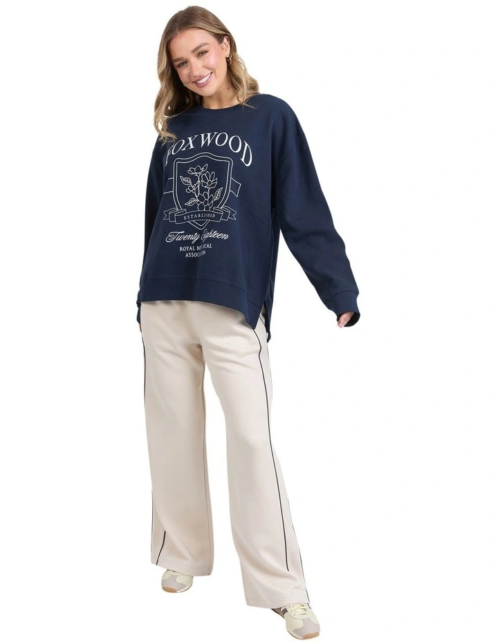 Royal Botanical Crew Sweatshirt in Navy image 3