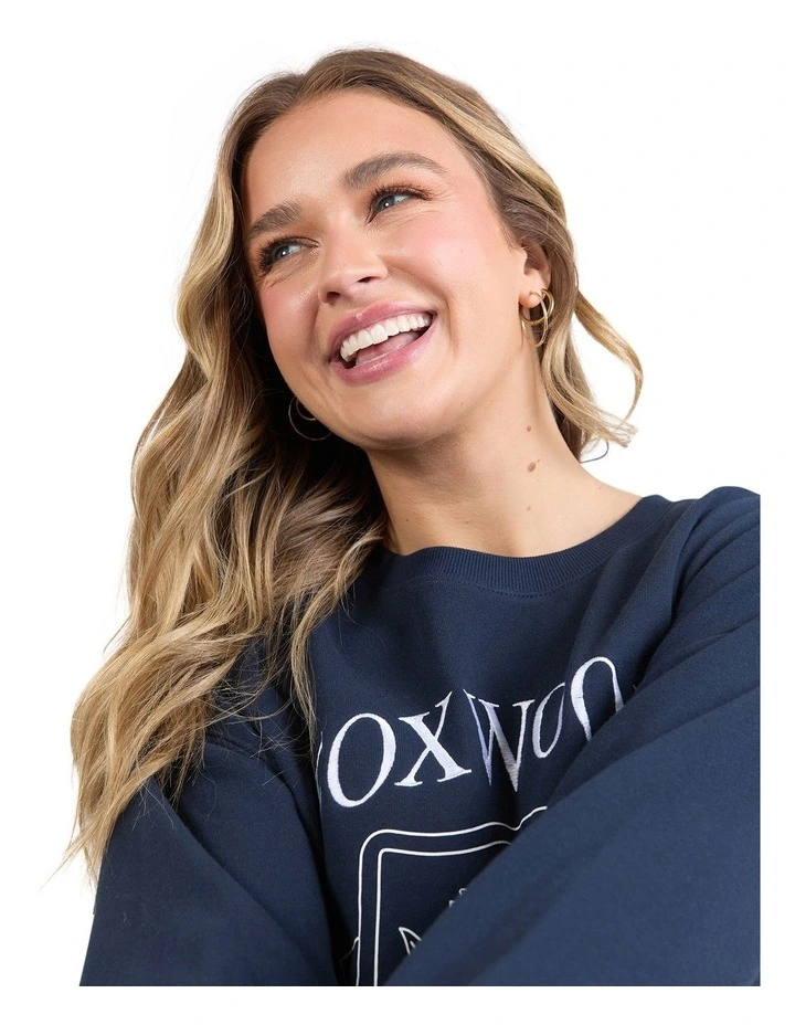 Royal Botanical Crew Sweatshirt in Navy image 5