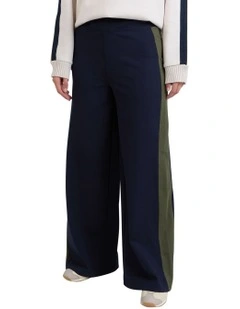 Juno Pant in Navy With Green