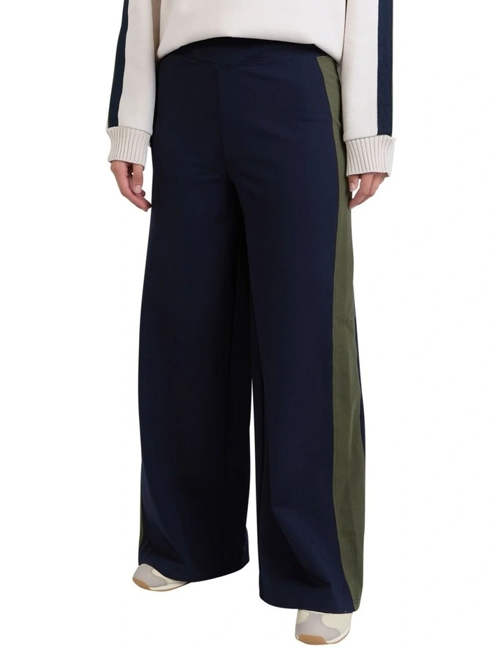 Juno Pant in Navy With Green image 1