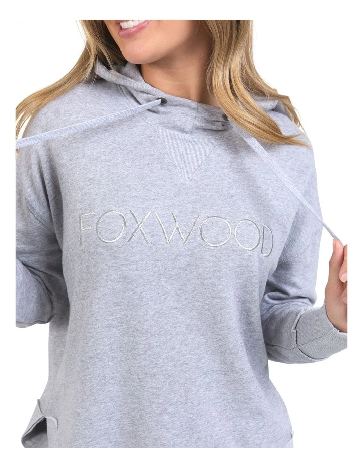 Metallic Simplified Hoodie in Grey Marle image 5