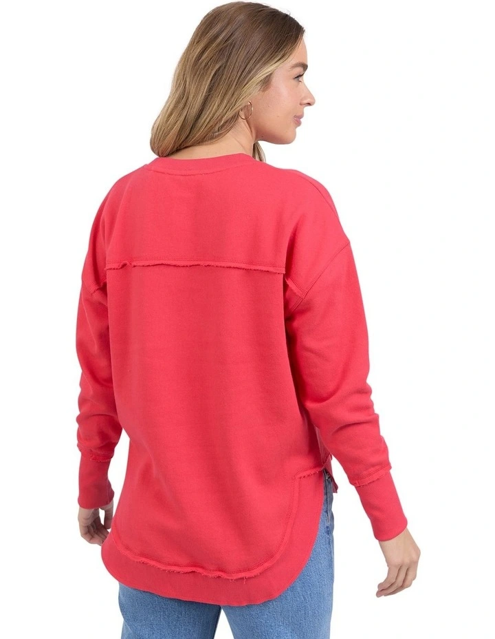 Pursuit Crew Sweatshirt in Red image 2