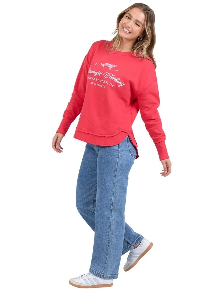 Pursuit Crew Sweatshirt in Red image 6