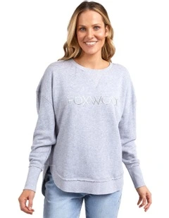 Simplified Crew Sweatshirt in Grey Marle