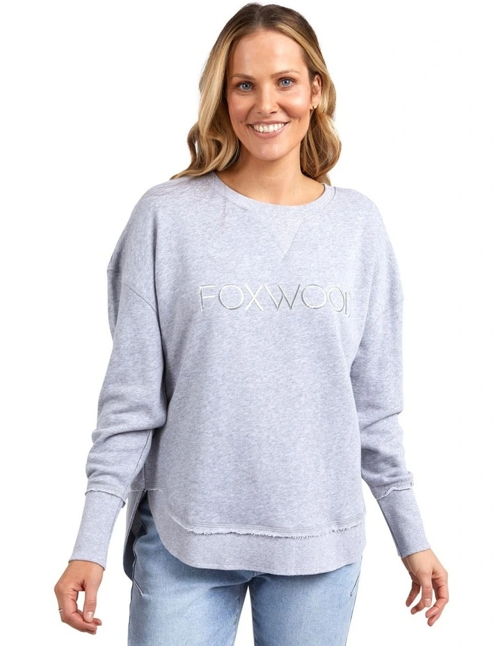 Simplified Crew Sweatshirt in Grey Marle image 1