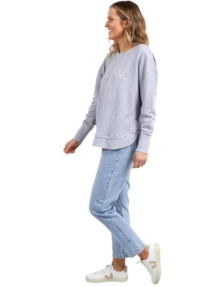 Simplified Crew Sweatshirt in Grey Marle image 6