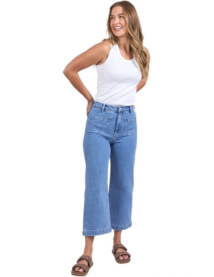 Sarah Crop Jean in Light Blue image 3