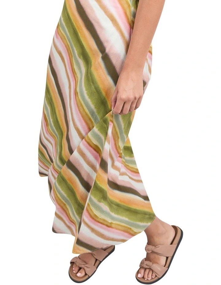 Horizon Print Slip Skirt in Multi image 5