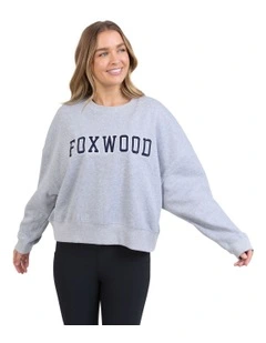 Sunday Crew Cardigan in Grey Marle