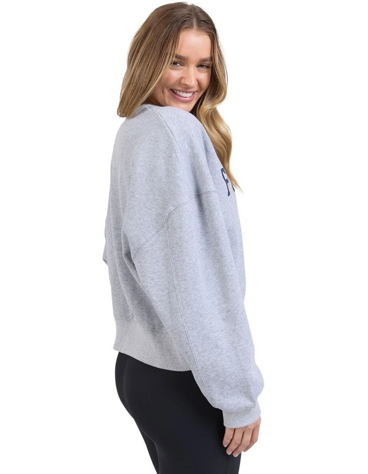 Sunday Crew Cardigan in Grey Marle image 2