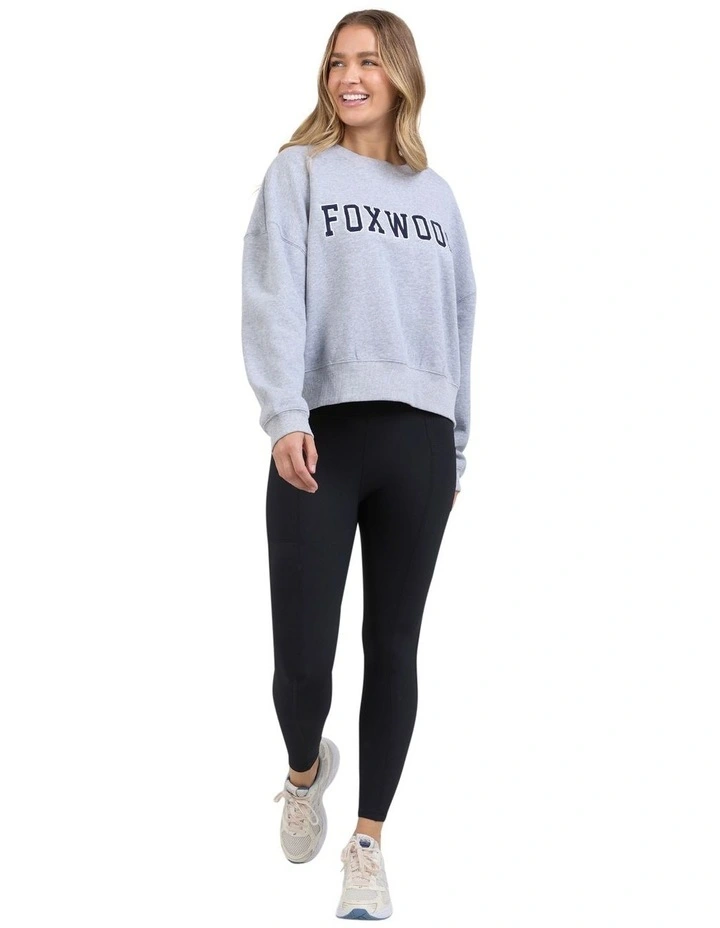 Sunday Crew Cardigan in Grey Marle image 3