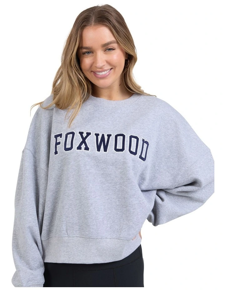 Sunday Crew Cardigan in Grey Marle image 4