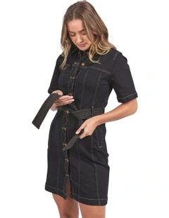 Riva Denim Dress in Black