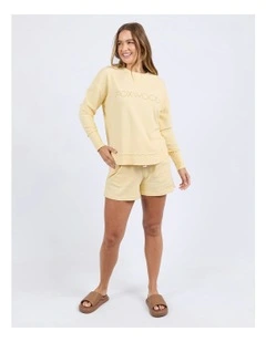 Simplified Crew Jumper in Lemon