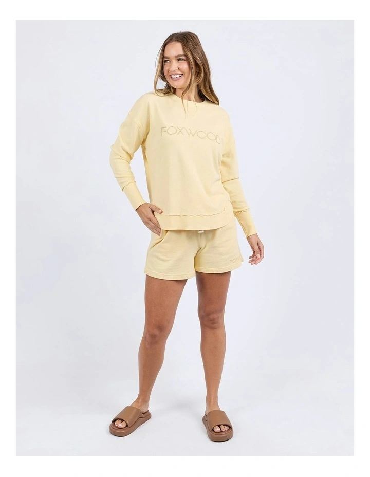 Simplified Crew Jumper in Lemon image 1