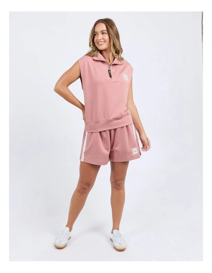 Layla Zip Vest in Dusty Rose image 3