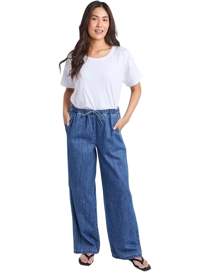 Delvine Jeans in Mid Blue image 3