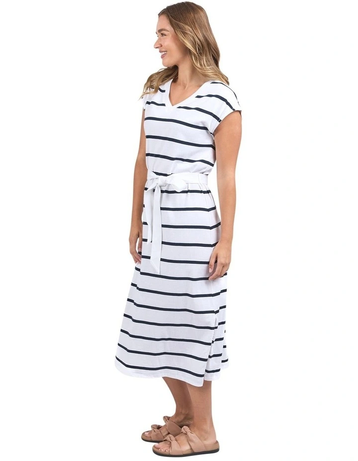 Casey Stripe Dress in White image 6