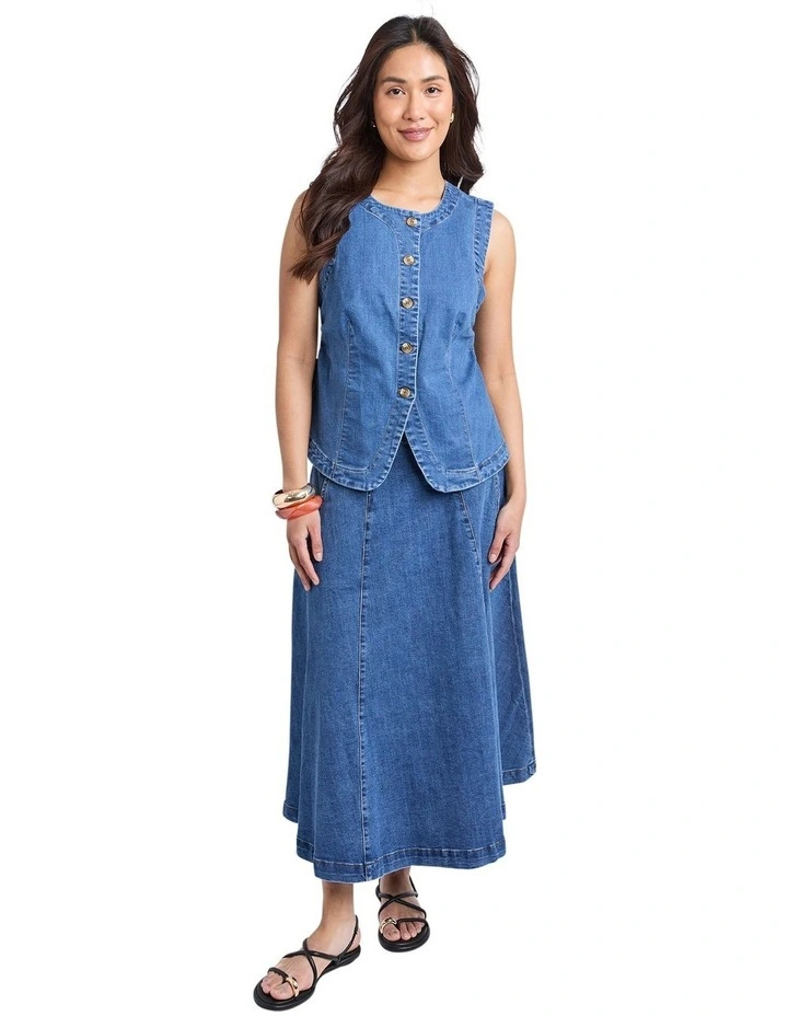 Abbott Vest in Mid Blue image 1