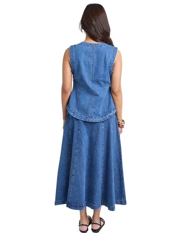 Abbott Vest in Mid Blue image 2