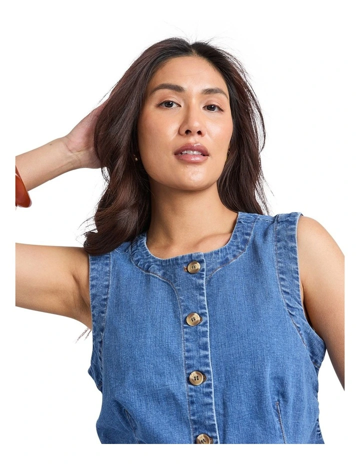 Abbott Vest in Mid Blue image 5