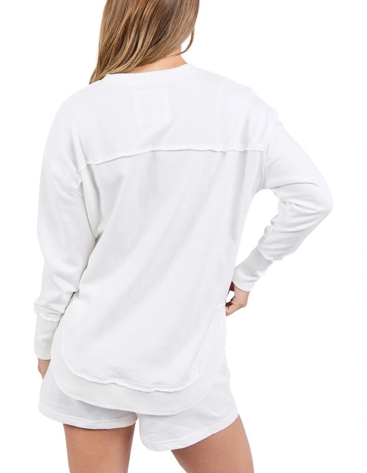 Simplified Confetti Crew Neck T- shirt in Vintage White image 2