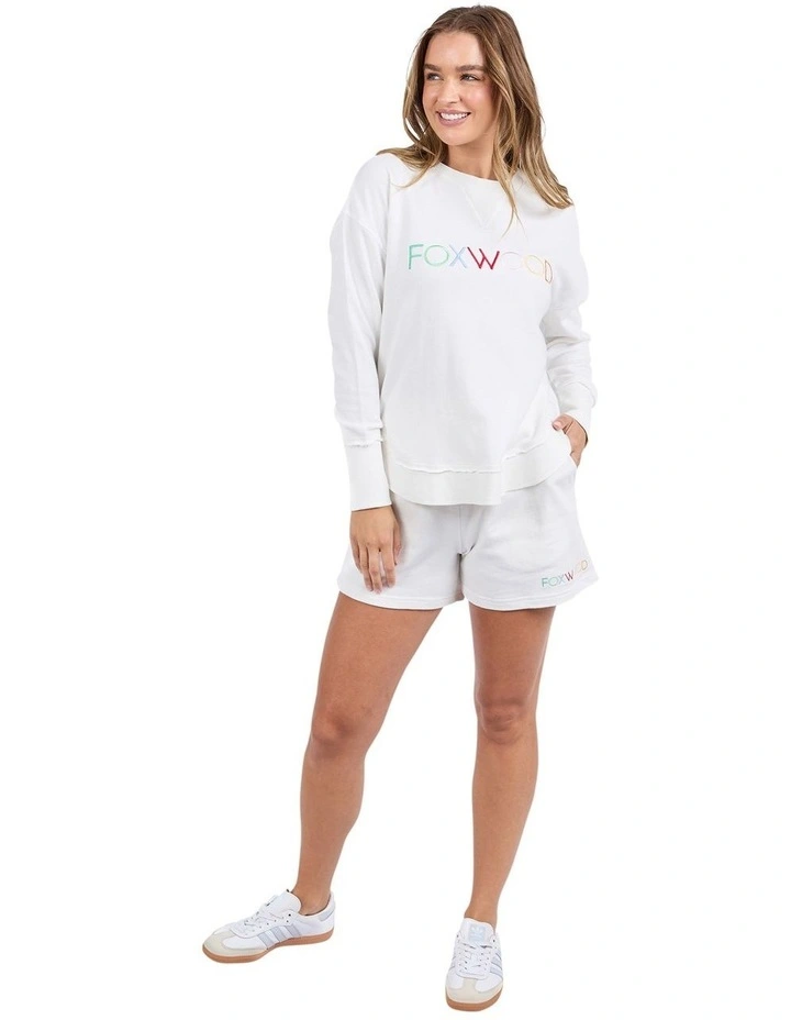 Simplified Confetti Crew Neck T- shirt in Vintage White image 3