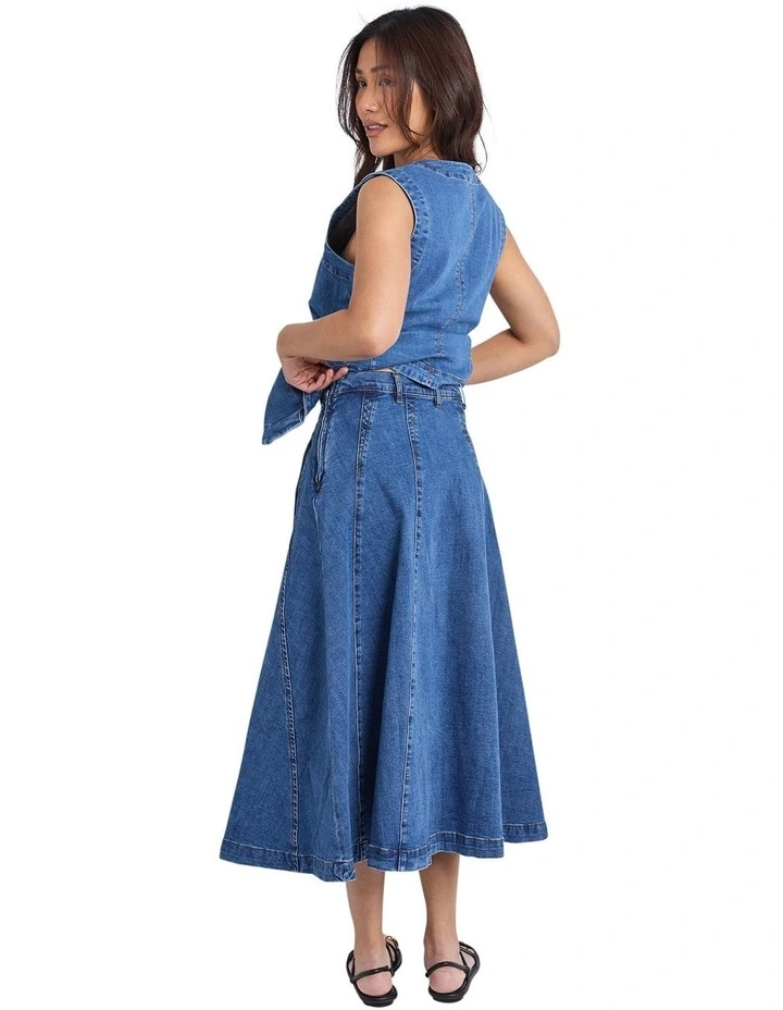 Abbott Skirt in Mid Blue image 2