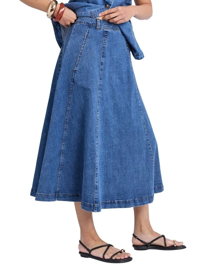 Abbott Skirt in Mid Blue image 4