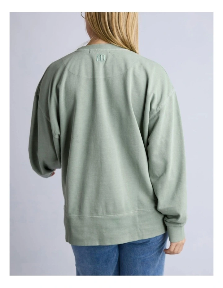 Effortless Crew Iceberg Jumper in Green image 2
