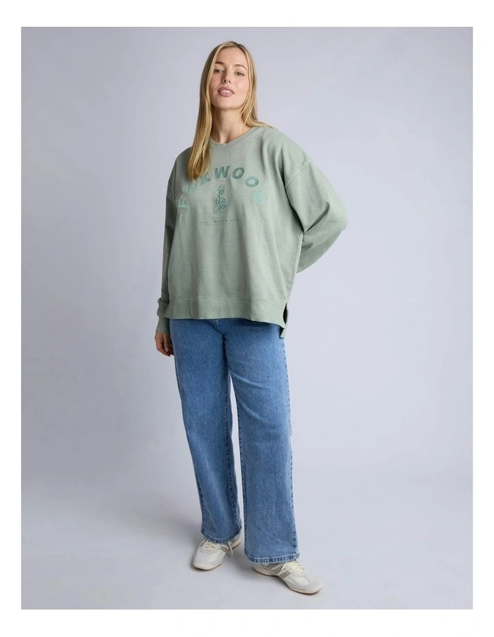 Effortless Crew Iceberg Jumper in Green image 3