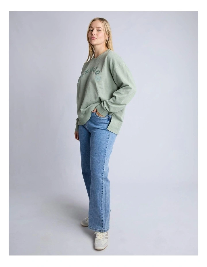 Effortless Crew Iceberg Jumper in Green image 6