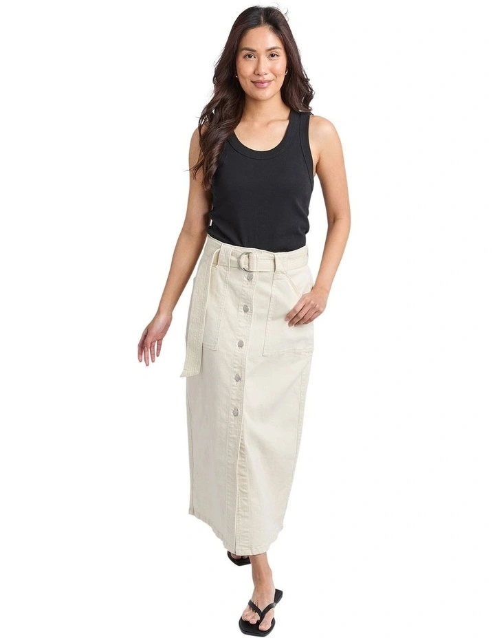 Ace Skirt in Ecru image 3